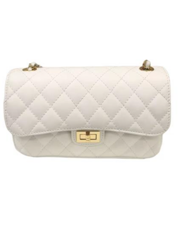 Quilted Leather Bag Made In Italy