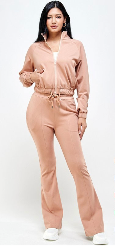 Track Jacket & Flared Pant Set