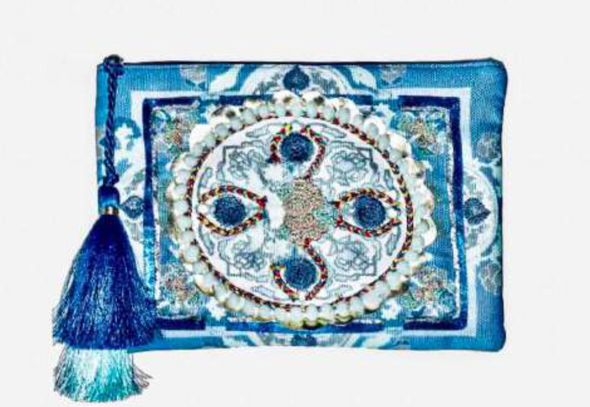 Debbie Katz Boho Pouch Azur Blue