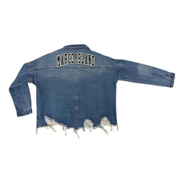 Marco Island Denim Jacket Heavy Fray