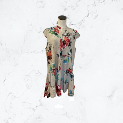 Italian Linen Botanical Print Tunic