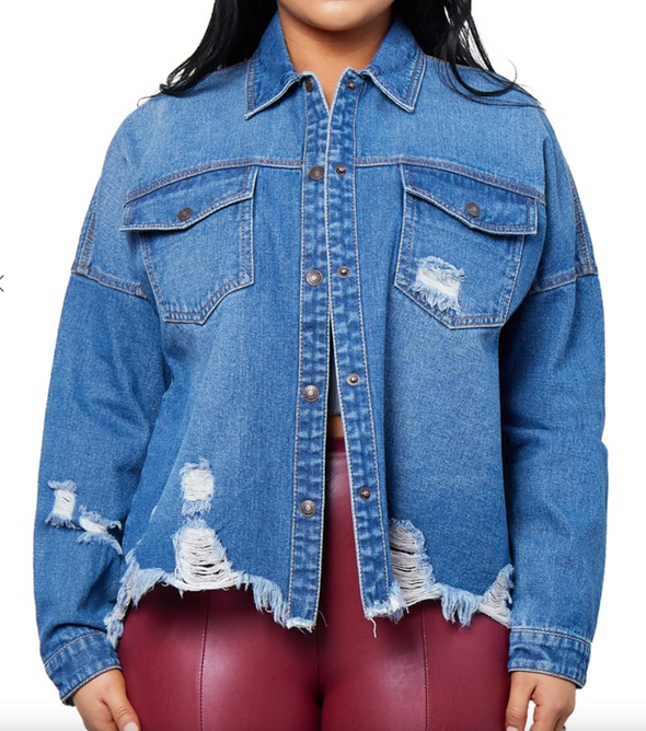 Marco Island Denim Jacket Heavy Fray