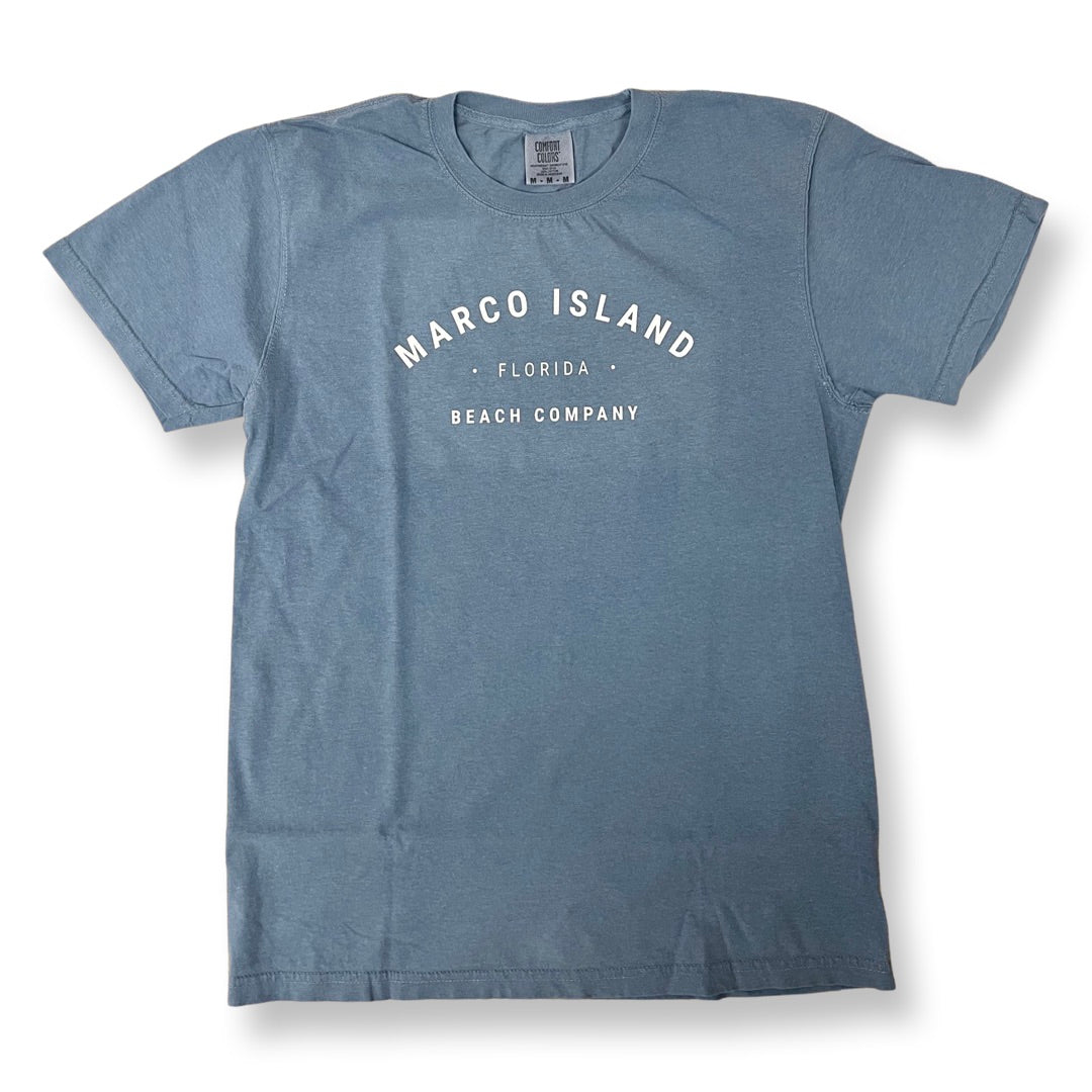 Marco Island Beach Company T-Shirt Vintage Style - Blue Jean / Small