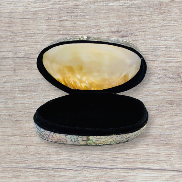 River Clam Top Box With Cracked Black Abalone Accents