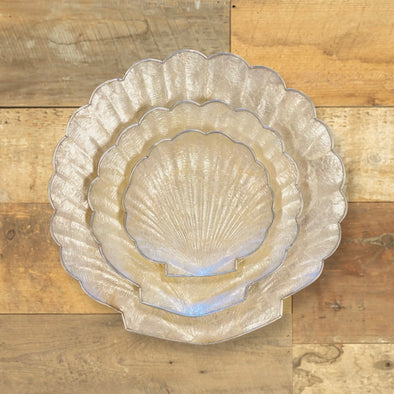 Shell Tray Set Made From White Capiz Shell