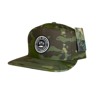 Marco Island Beach Company Woven Patch On Multi Cam Tropic Camo Cap