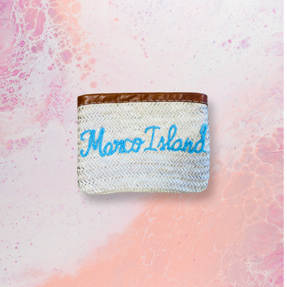 Marco Island Straw Clutch